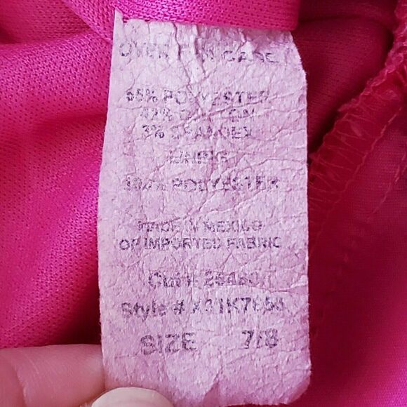 VTG Y2K Windsor Pink Satin Dress Juniors Sz 7 Mini Pockets‎ Party Barbiecore - Picture 7 of 7